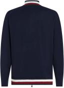 Tommy Hilfiger Global Detail Through Full Zip Sweater Blue 2XL Man