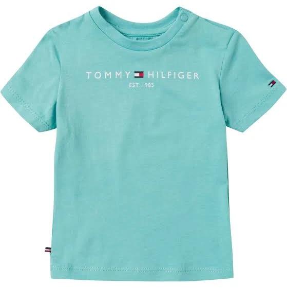 Tommy Hilfiger Green Cotton Logo Baby T-Shirt