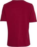 Tommy Hilfiger High Shine Embroidered Crew Neck in Red Wine XS