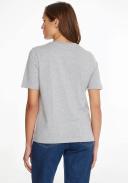 Tommy Hilfiger High Shine Embroidery Organic Cotton T-Shirt in Grey M