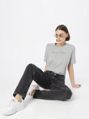 Tommy Hilfiger High Shine Embroidery Organic Cotton T-Shirt in Grey M