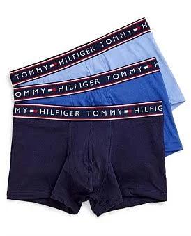Tommy Hilfiger - Men's Blue Trunks - 3-Pack Stretch Cotton Trunks - Size XL at The Iconic