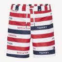 Tommy Hilfiger Side Flag Swim Shorts Pink White Red - L