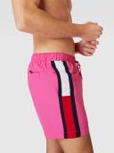 Tommy Hilfiger Side Flag Swim Shorts Pink White Red - L