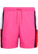 Tommy Hilfiger Side Flag Swim Shorts Pink White Red - L