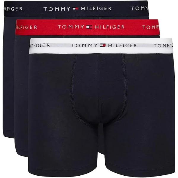 Tommy Hilfiger Signature Boxer Shorts Black Red White (3 Pack) - S