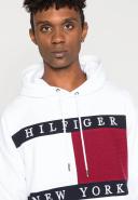 Tommy Hilfiger Structure Flag Hoody in White XXL