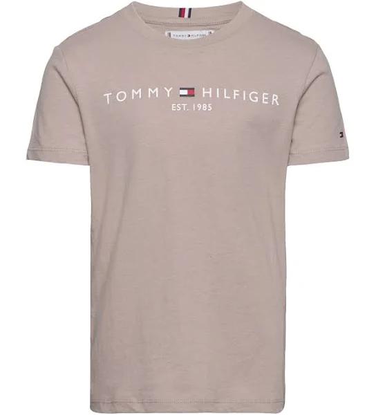 Tommy Hilfiger Teen Beige Cotton Logo T-Shirt