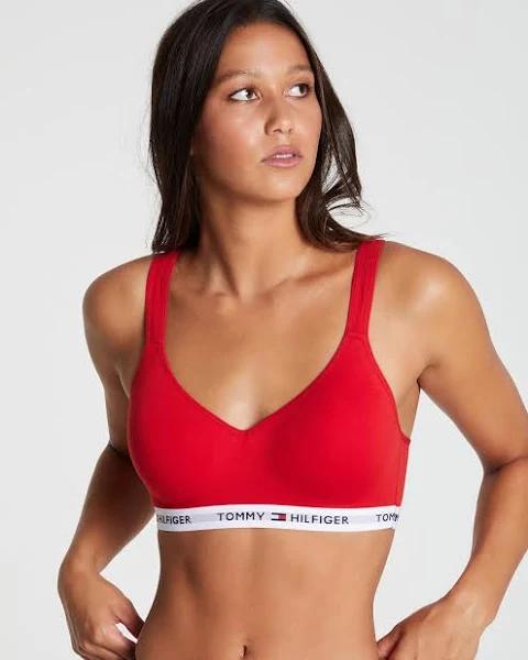 Tommy Hilfiger Women's Classic Cotton Light Lift Bralette - Apple Red