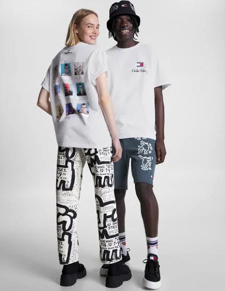 Tommy Jeans x Keith Haring Unisex Photo Print T-Shirt in White