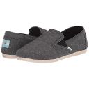 Toms Women's Alpargatas Black Twll Chambray Redondo Canvas Slip-on Flat 5.5 B