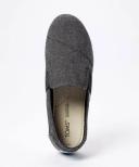 Toms Women's Alpargatas Black Twll Chambray Redondo Canvas Slip-on Flat 6.5 B