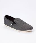 Toms Women's Alpargatas Black Twll Chambray Redondo Canvas Slip-on Flat 6 B