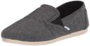 Toms Women's Alpargatas Black Twll Chambray Redondo Canvas Slip-on Flat 7.5 B