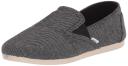 Toms Women's Alpargatas Black Twll Chambray Redondo Canvas Slip-on Flat 8.5 B