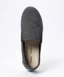 Toms Women's Alpargatas Black Twll Chambray Redondo Canvas Slip-on Flat 8.5 B