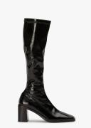 Tony Bianco Damon Boots in Black Crinkle Patent Black 10