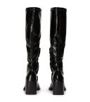 Tony Bianco Damon Boots in Black Crinkle Patent Black 10