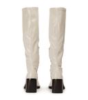 Tony Bianco Damon Boots in Ecru Crinkle Patent White 8
