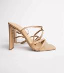 Tony Bianco Fiance Skin Sheep Nappa Heels Natural 7.5
