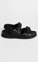 Tony Bianco Hiranni Black Sheep Nappa Sandals Black 40