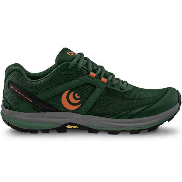 Topo Athletic Terraventure 3 Mens Trail Running Shoes Dark Green/Orange / US 11