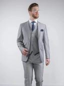 Torre Men’s Light Weight Pearl Grey Mohair Waistcoat | Torre | menswearr.com 48R