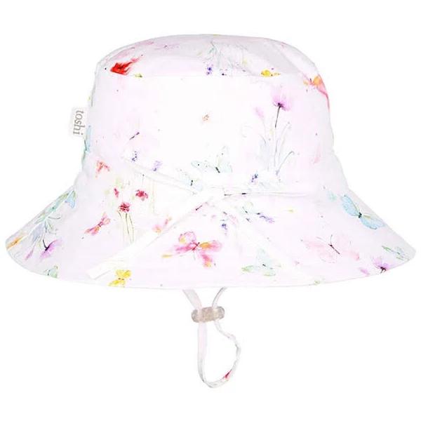 Toshi Girls Lilly Secret Garden Sunhat - White- Swimwear Galore