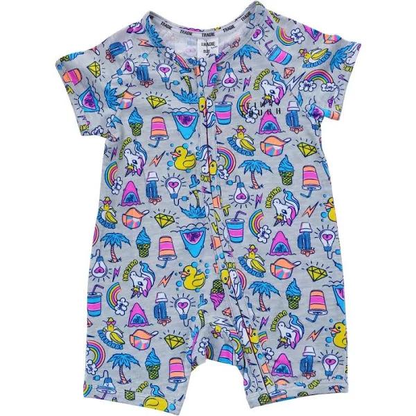 Tradie Baby Romper - Grey