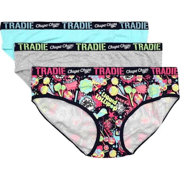 Tradie Lady Curve Women's Bikini Brief 3 Pack - Multi - Size 26