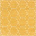 Trellis Frieze 122cm x 122cm Square Yellow Geometric Area Rug