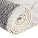 Trellis Frieze 122cm x 183cm Oval Ivory Geometric Area Rug