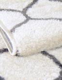 Trellis Frieze 125cm x 125cm Round Ivory Geometric Area Rug