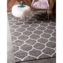 Trellis Frieze 125cm x 125cm Round Ivory Geometric Area Rug