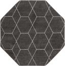 Trellis Frieze 152cm x 152cm Octagon Dark Gray Gray Geometric Area Rug