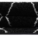 Trellis Frieze 155cm x 155cm Round Black Geometric Area Rug