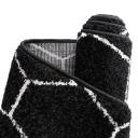 Trellis Frieze 155cm x 155cm Round Black Geometric Area Rug