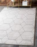 Trellis Frieze 155cm x 245cm Ivory Geometric Area Rug