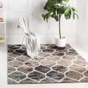 Trellis Frieze 183cm x 183cm Square Blue Multi Blue Geometric Area Rug