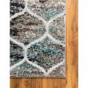 Trellis Frieze 183cm x 183cm Square Blue Multi Blue Geometric Area Rug
