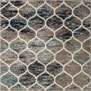 Trellis Frieze 183cm x 183cm Square Blue Multi Blue Geometric Area Rug