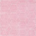 Trellis Frieze 213cm x 213cm Square Light Pink Geometric Area Rug
