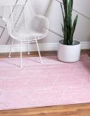 Trellis Frieze 213cm x 213cm Square Light Pink Geometric Area Rug