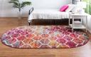 Trellis Frieze 216cm x 305cm Oval Multi Abstract, Geometric Area Rug