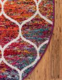Trellis Frieze 216cm x 305cm Oval Multi Abstract, Geometric Area Rug