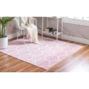 Trellis Frieze 239cm x 239cm Square Light Pink Geometric Area Rug