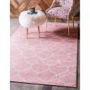 Trellis Frieze 239cm x 239cm Square Light Pink Geometric Area Rug