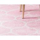 Trellis Frieze 239cm x 239cm Square Light Pink Geometric Area Rug