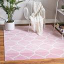 Trellis Frieze 239cm x 239cm Square Light Pink Geometric Area Rug