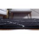 Trellis Frieze 245cm x 245cm Round Black Geometric Area Rug